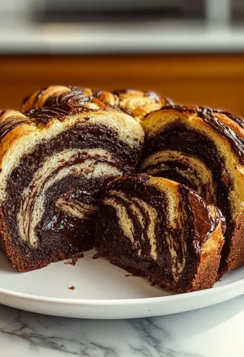 Schokoladenbabka – Weiches, Buttriges Süßbrot mit Wirbeln aus Dunkler Schokolade
