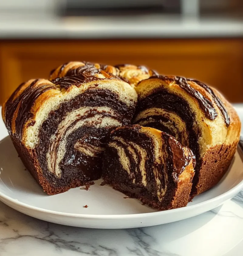 Schokoladenbabka – Weiches, Buttriges Süßbrot mit Wirbeln aus Dunkler Schokolade