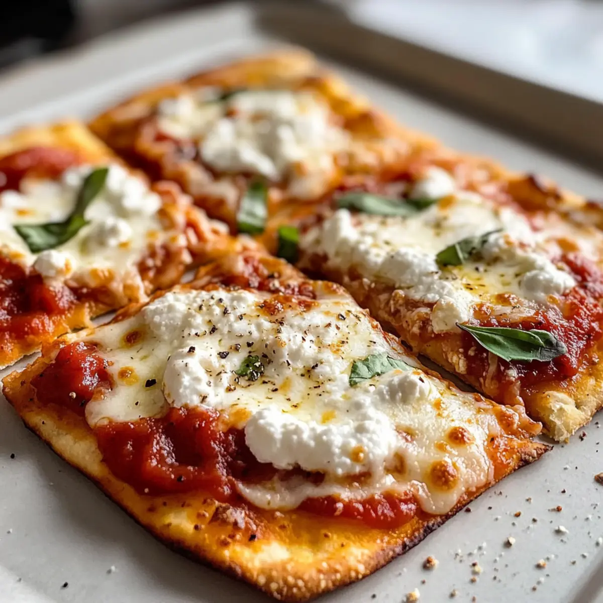 Cottage Cheese Pizza Flatbread High