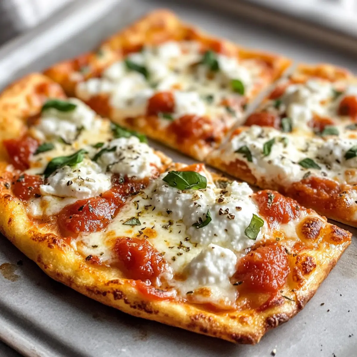 Cottage Cheese Pizza Flatbread High Protein Delicious jl9mtr