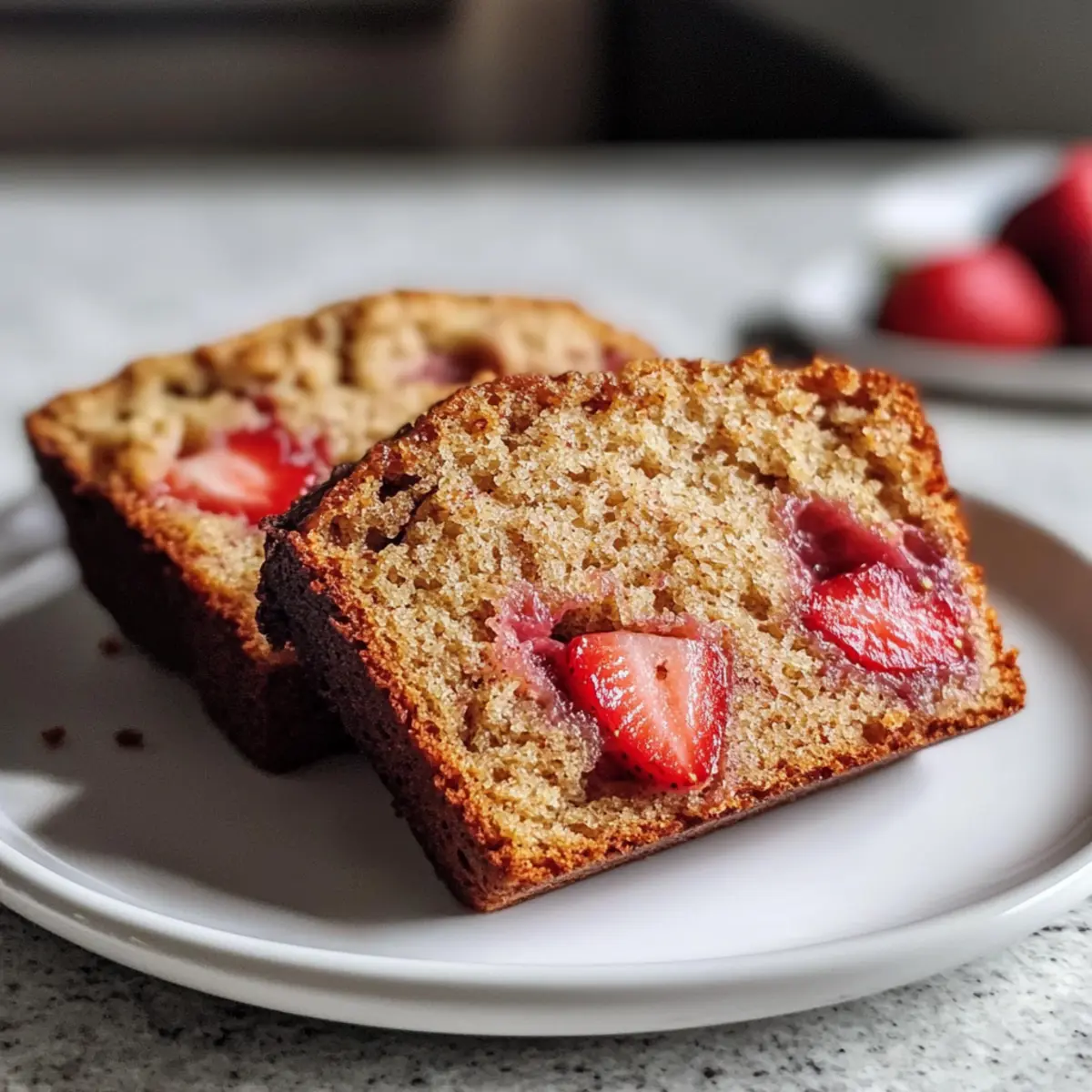 Healthy Banana Strawberry Bread with Yogurt ro1m6e