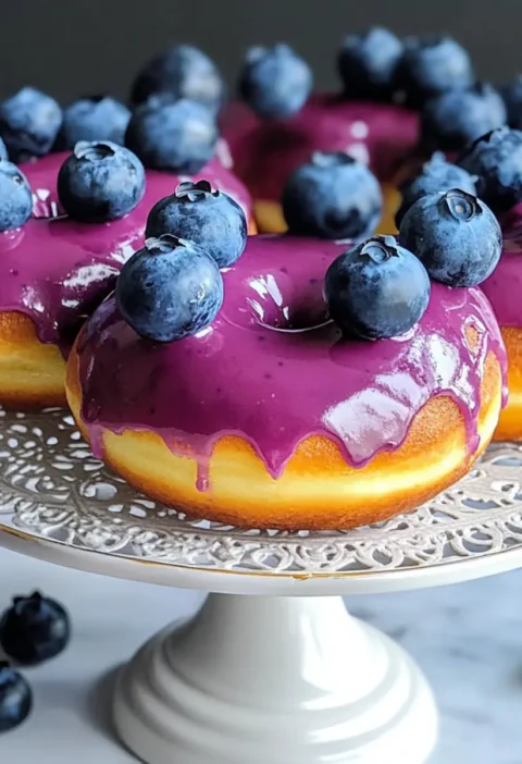 Zitronen-Blaubeer-Donuts