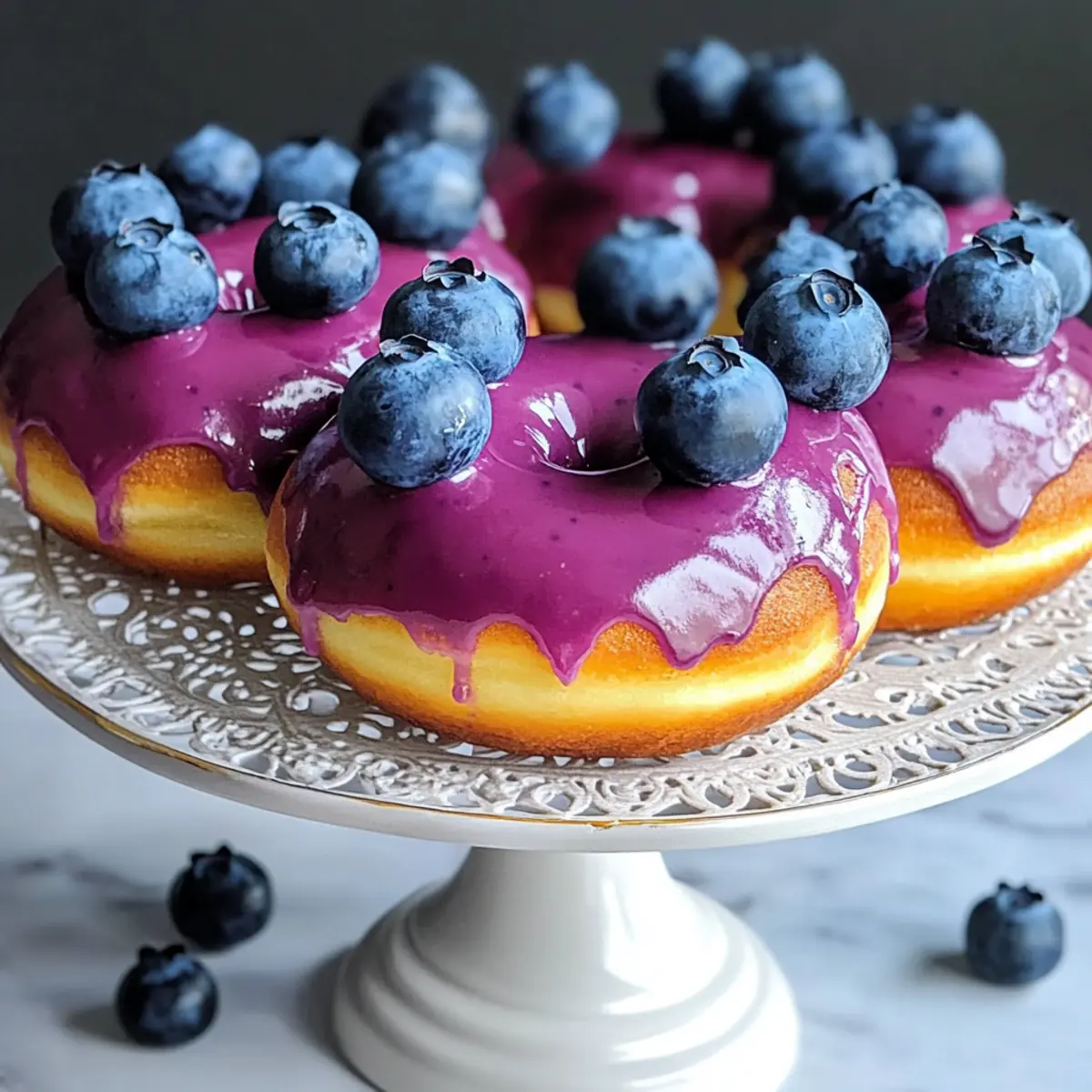 Zitronen-Blaubeer-Donuts