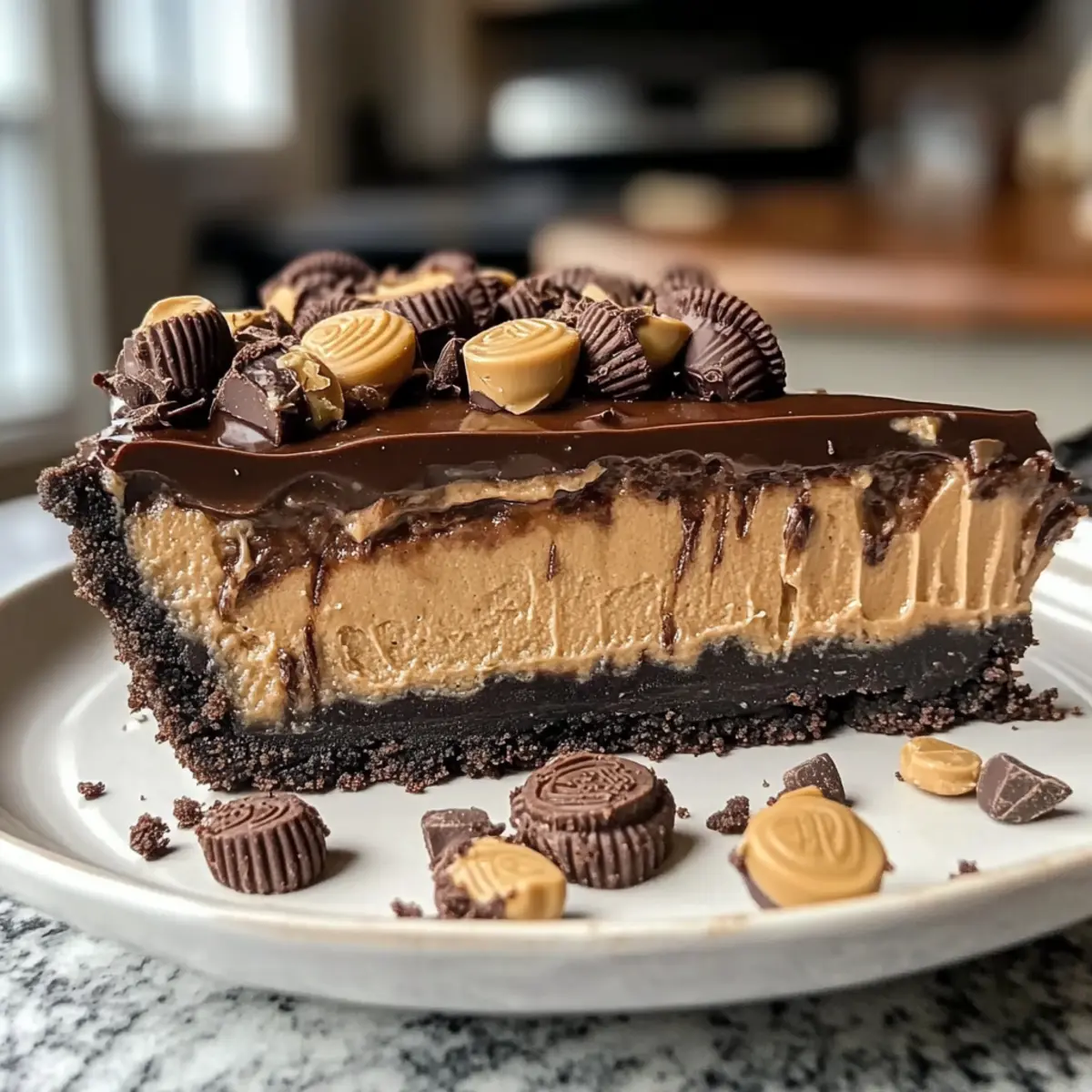 Peanut Butter Cup Chocolate Pie Recipe li1o3o