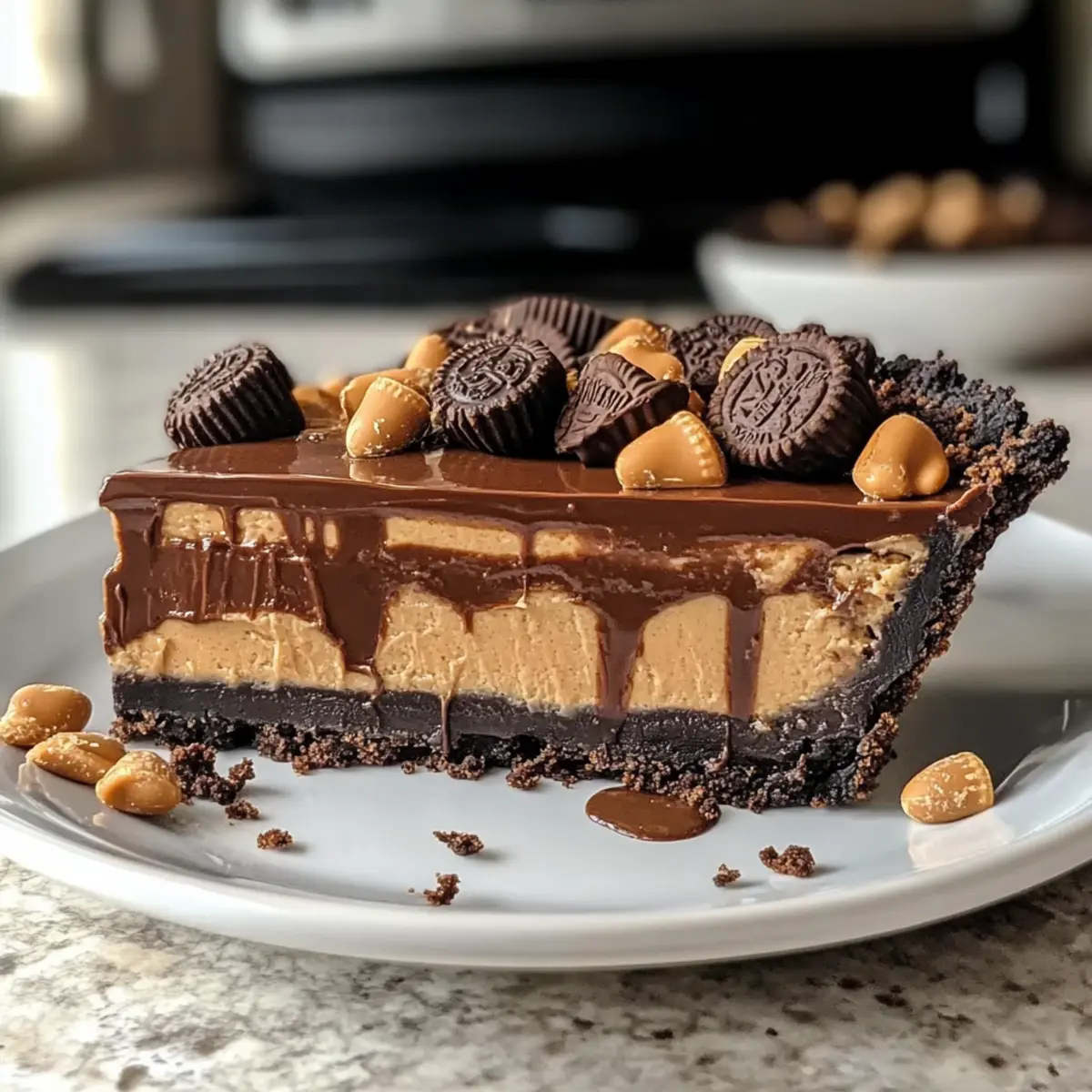Peanut Butter Cup Chocolate Pie Recipe oks0ry