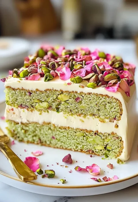 Pistazien-Rosenmilchkuchen Rezept