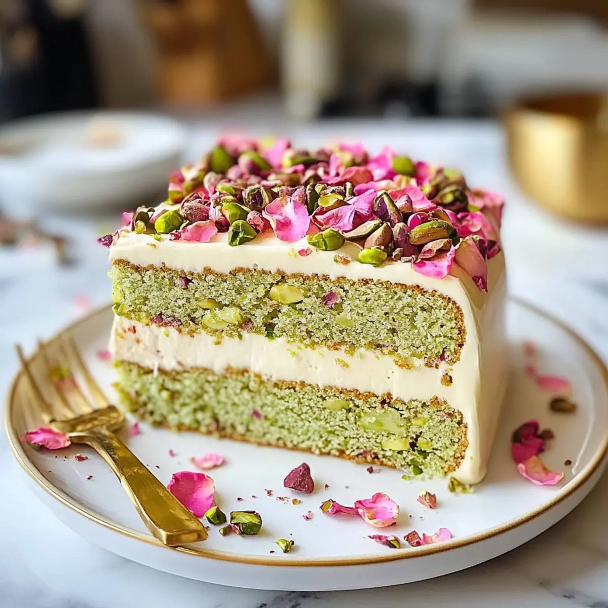 Pistazien-Rosenmilchkuchen Rezept