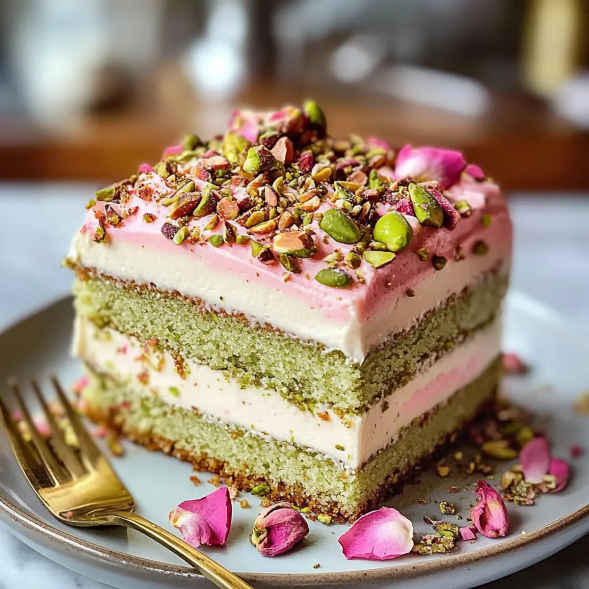 Pistachio Rose Milk Cake Recipe smhrkq