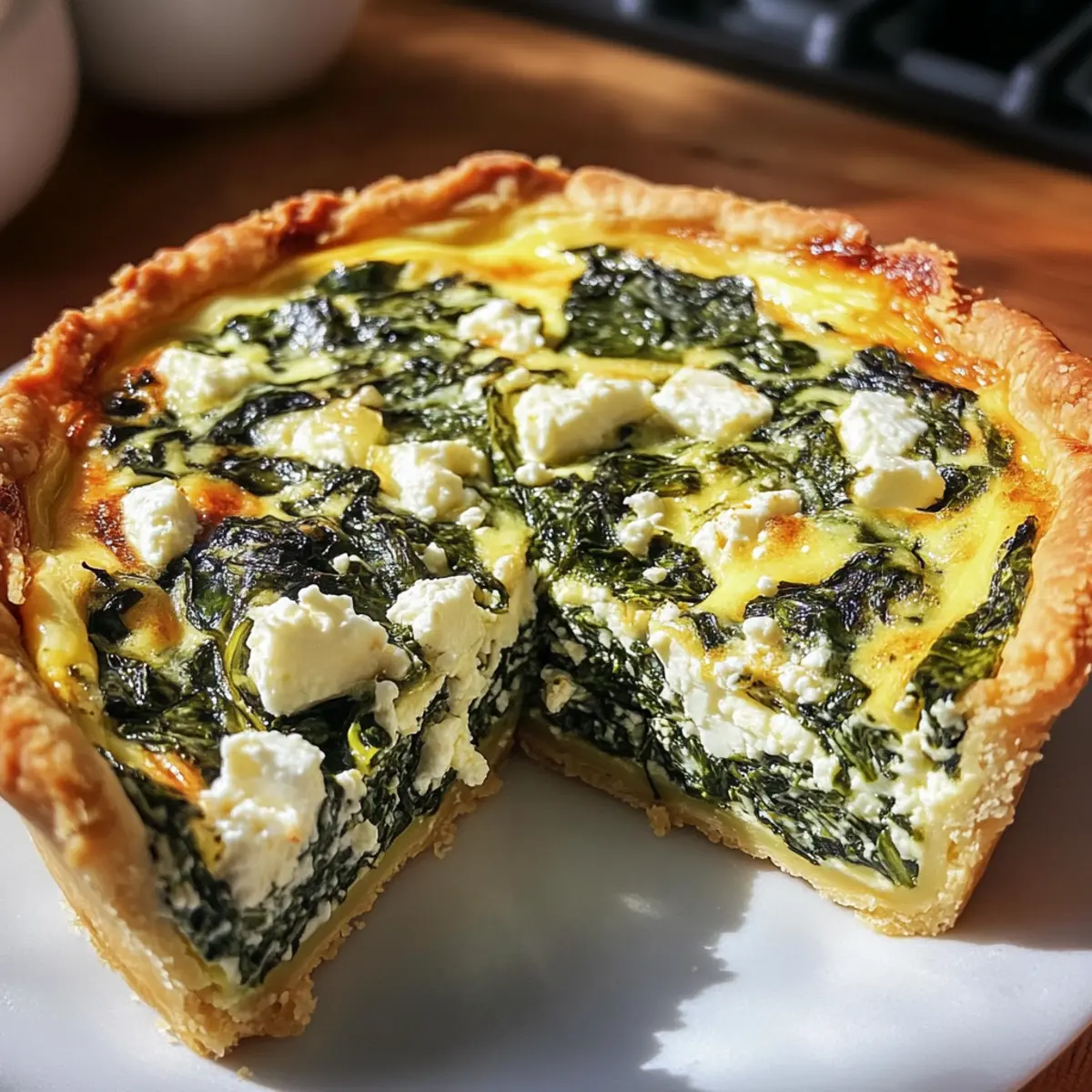 Einfaches Rezept für Spinat und Feta Quiche 5 Spinat und Feta