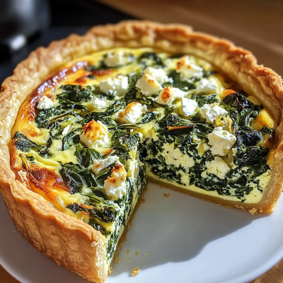 Einfaches Rezept für Spinat und Feta Quiche 3 Spinat und Feta lmel0l