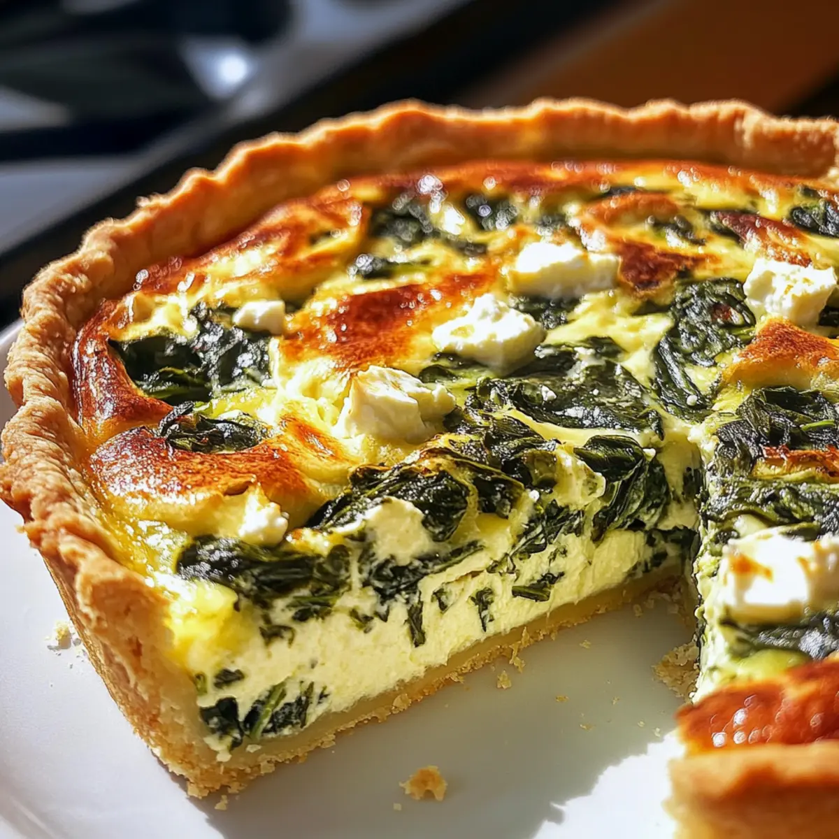 Einfaches Rezept für Spinat und Feta Quiche 4 Spinat und Feta pqmjok