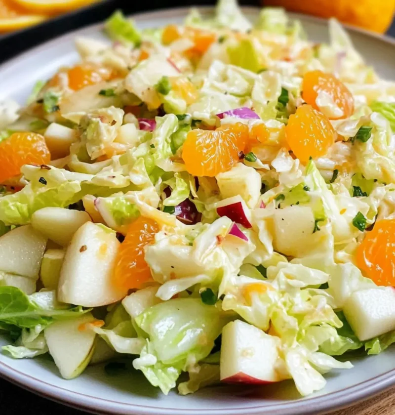 Erfrischender Chinakohlsalat mit Mandarinen und Äpfeln 1 Chinakohlsalat