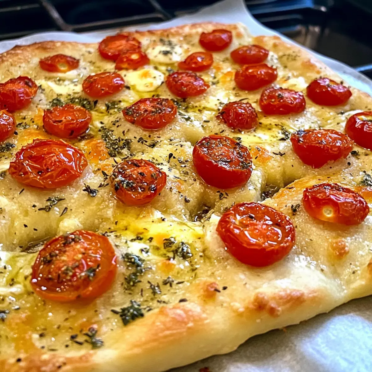 Focaccia mit KrA¤utern und Tomaten dudscu
