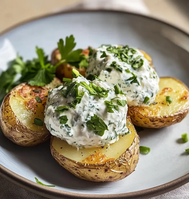 Ofenkartoffeln mit Kräuterquark ganz einfach selbst machen 1 Ofenkartoffeln mit Kräuterquark