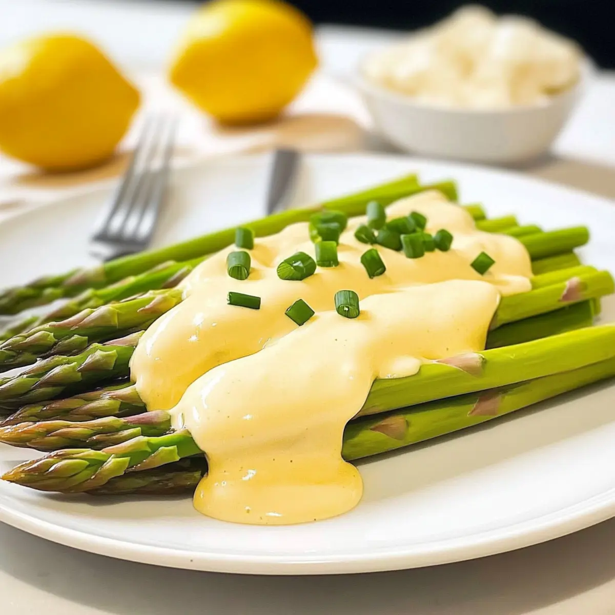 Spargel mit Sauce Hollandaise umrg5v