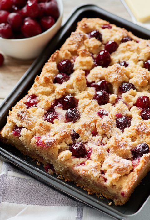 Authentischer Kirschstreuselkuchen für Genießer