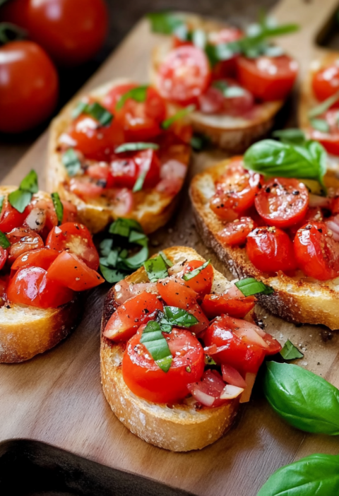 Perfekte Bruschetta Rezept mit Tomaten und Frischem Basilikum
