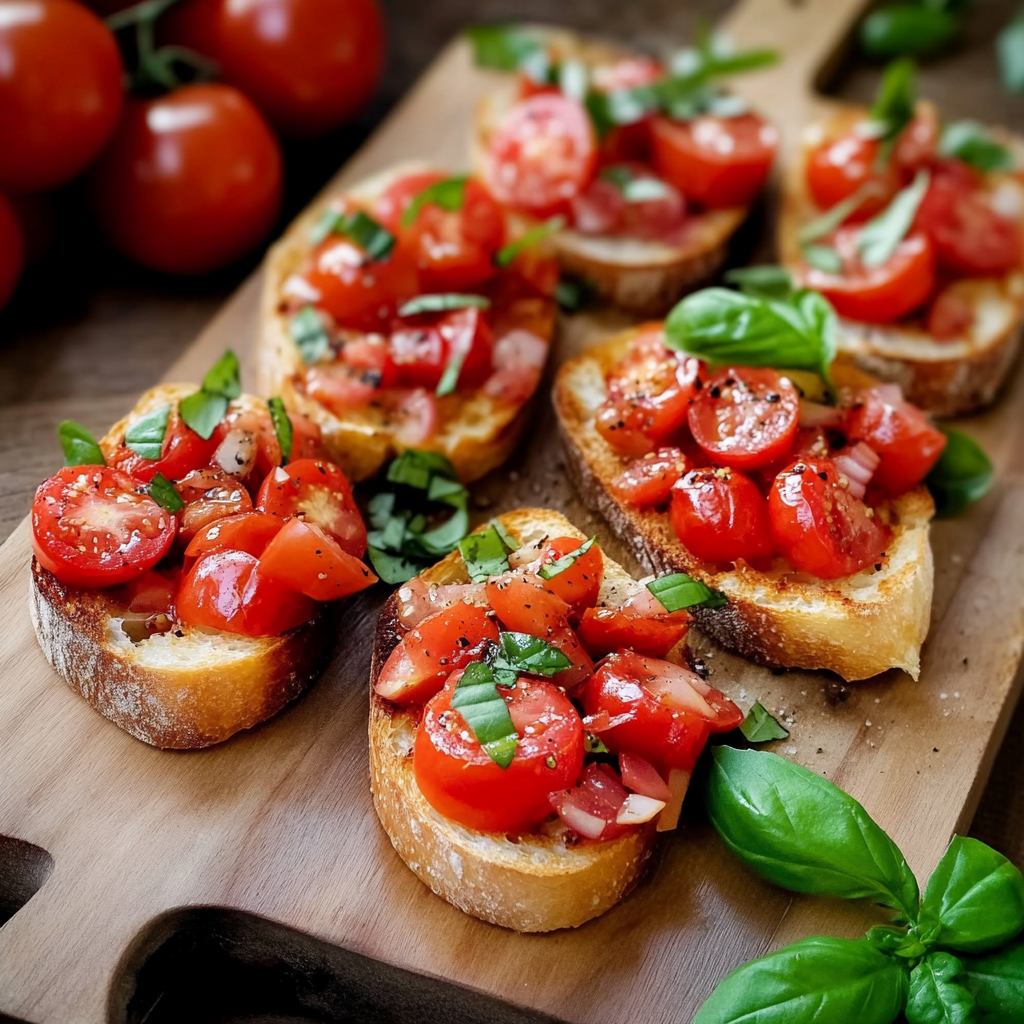 Perfekte Bruschetta Rezept mit Tomaten und Frischem Basilikum