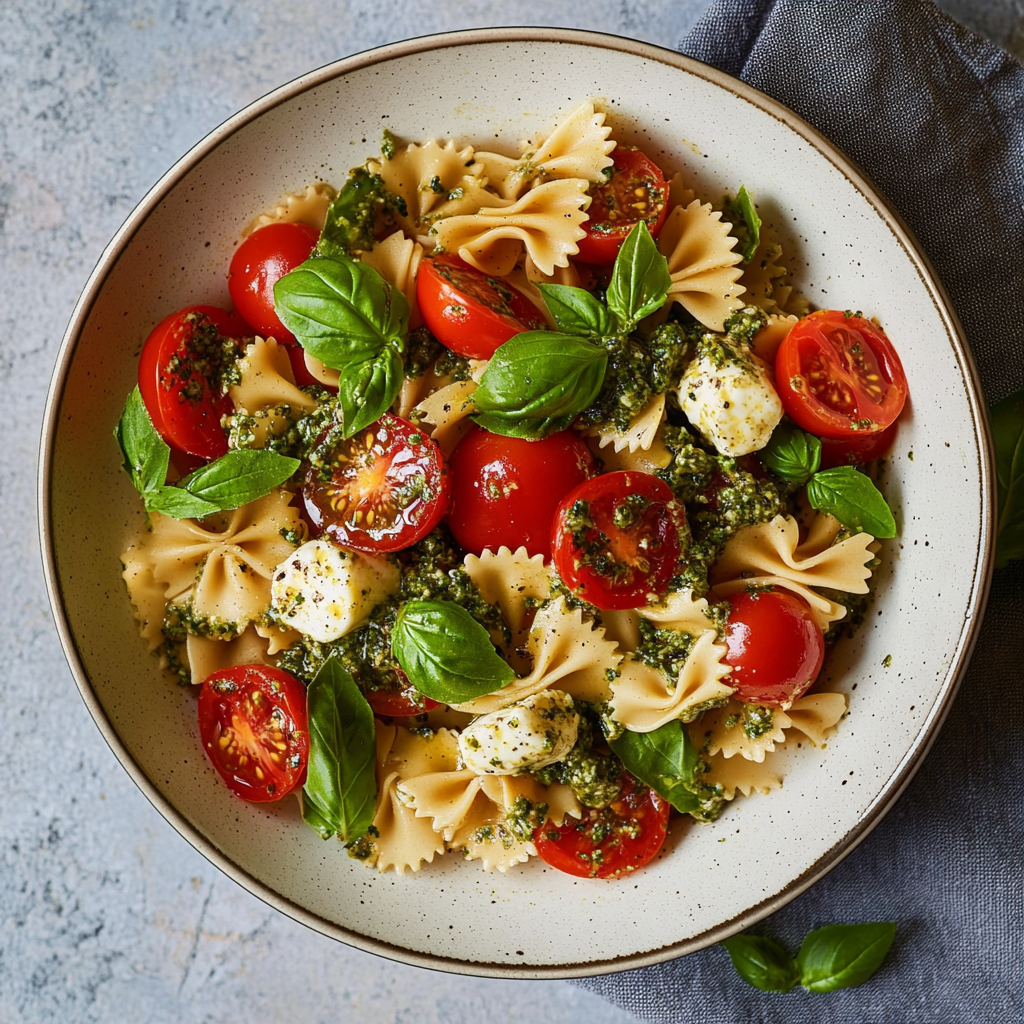 Italienischer Nudelsalat mit Pesto – Frisch und Einfach