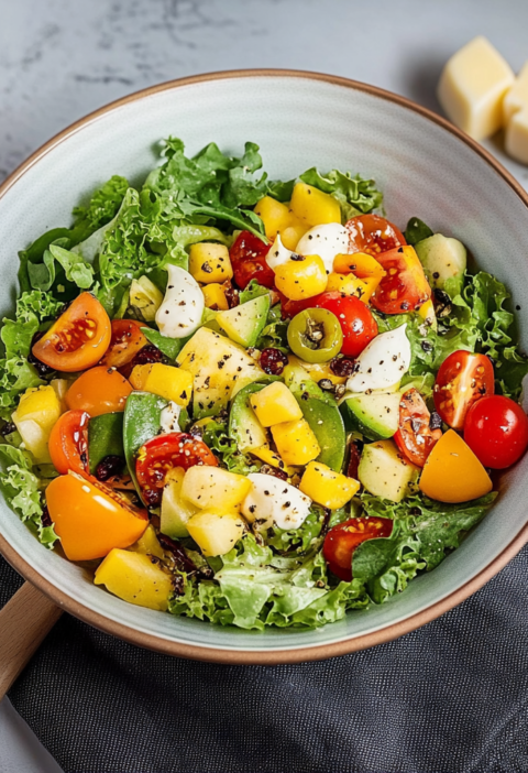 Hervorragende salat rezepte: Aprikosen-Mozzarella Salat