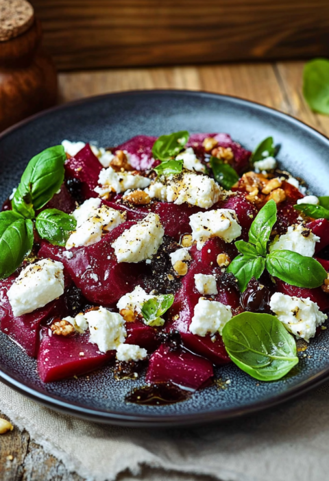 Rote Beete Salat mit Feta – Frisch, Kraftvoll & Schnell