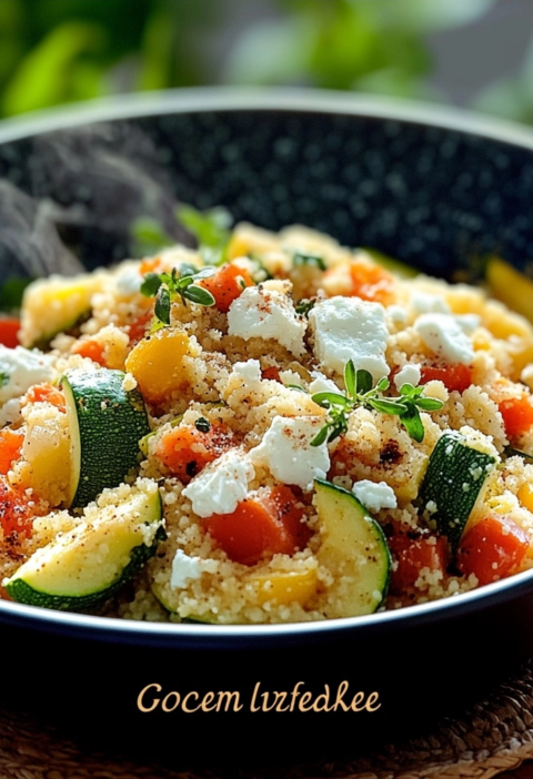 Couscous-Gemüse-Pfanne mit Feta