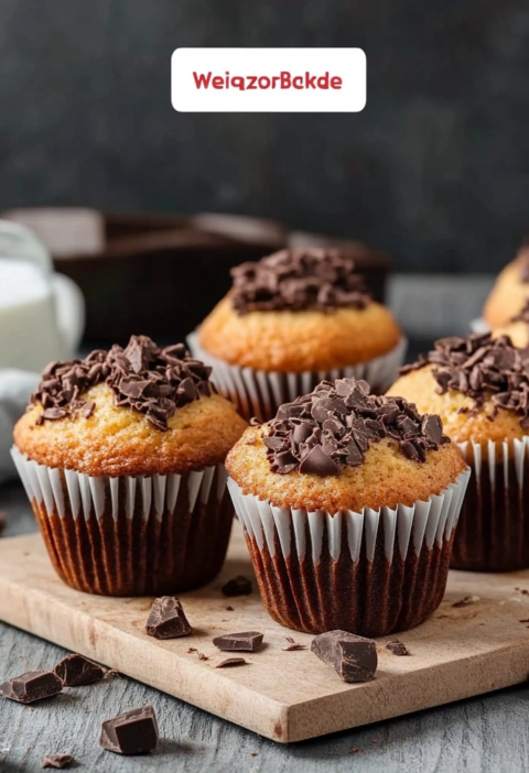 Muffins mit Schokostückchen Saftig und Einfach