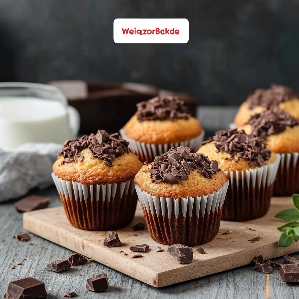 Muffins mit Schokostückchen Saftig und Einfach 2 Muffins mit Schokostückchen Saftig und Einfach