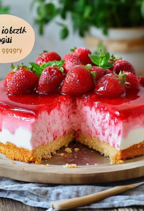 Erdbeertorte mit Joghurt: Der cremigste Nachtklassiker